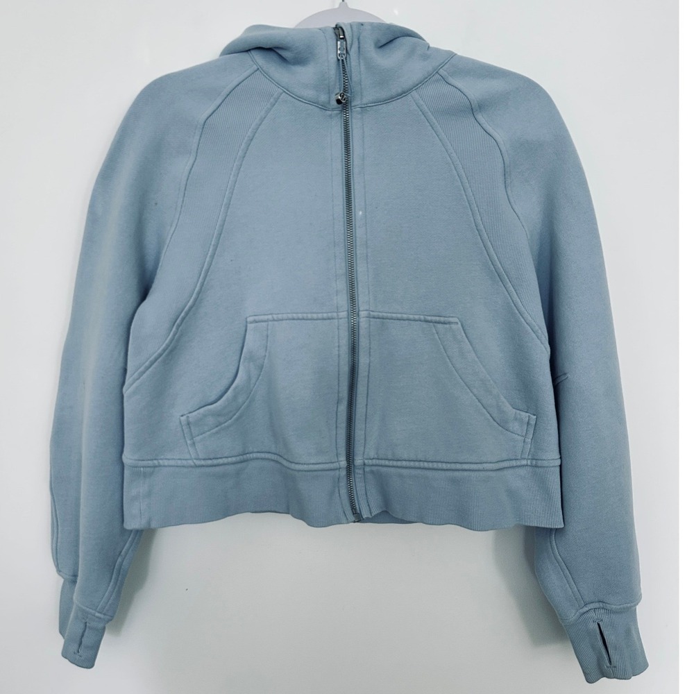 Lululemon Scuba Oversized Full Zip Hoodie Pastel Blue XS/S LW3EOYS